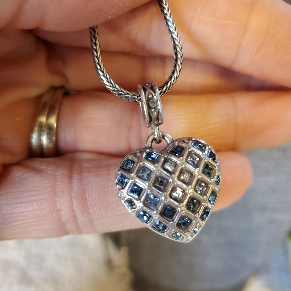Brighton Silver and Crystal Heart Necklace